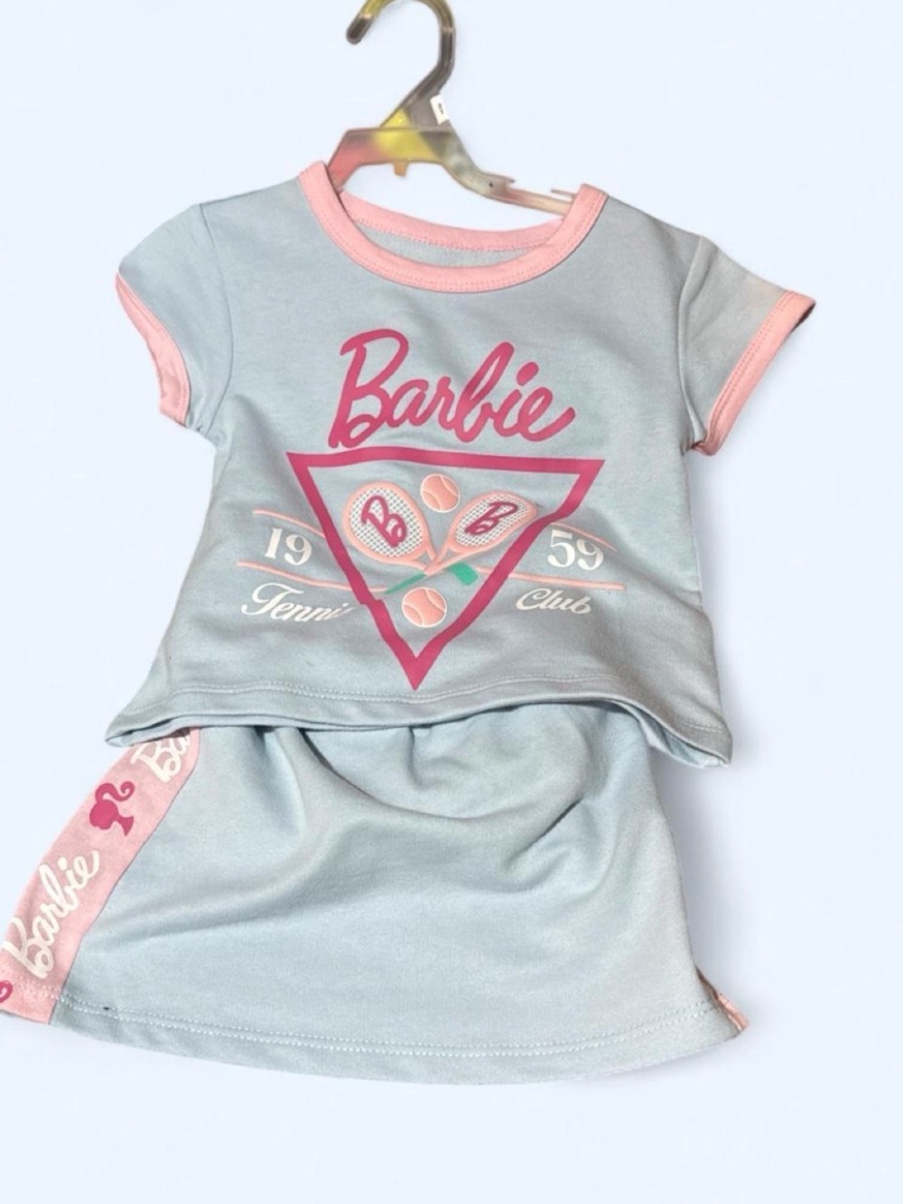 Barbie Light Blue and Pink Tennis Club Pajama Set